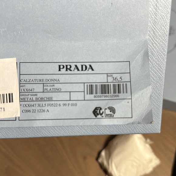 Pre-loved Prada Gold Studded Flats - Picture 12 of 13